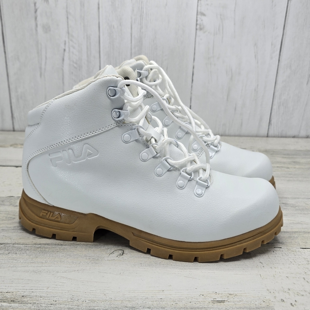 New Without Tags Fila Women's White and Tan Hiking Boots Size 10.5
